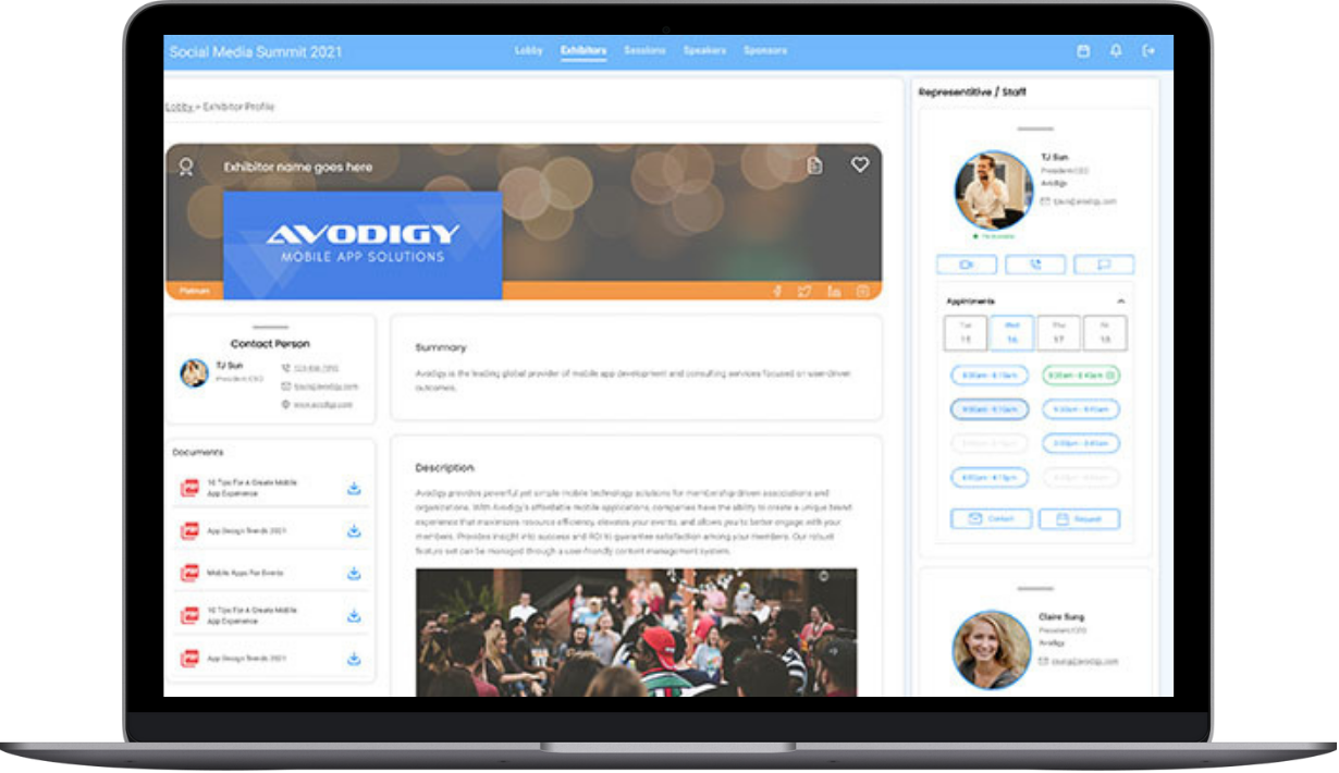 Avodigy Application on a Mockup