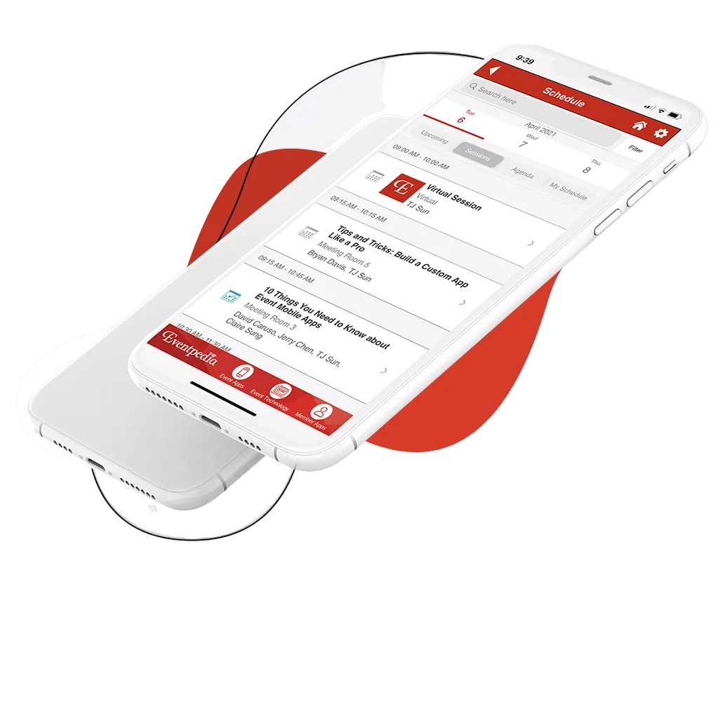 Mobile Event Application on the Mockup